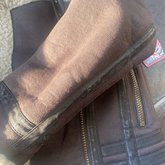 Faux suede Sherpa Moto jacket 6 - Picture 2 of 16